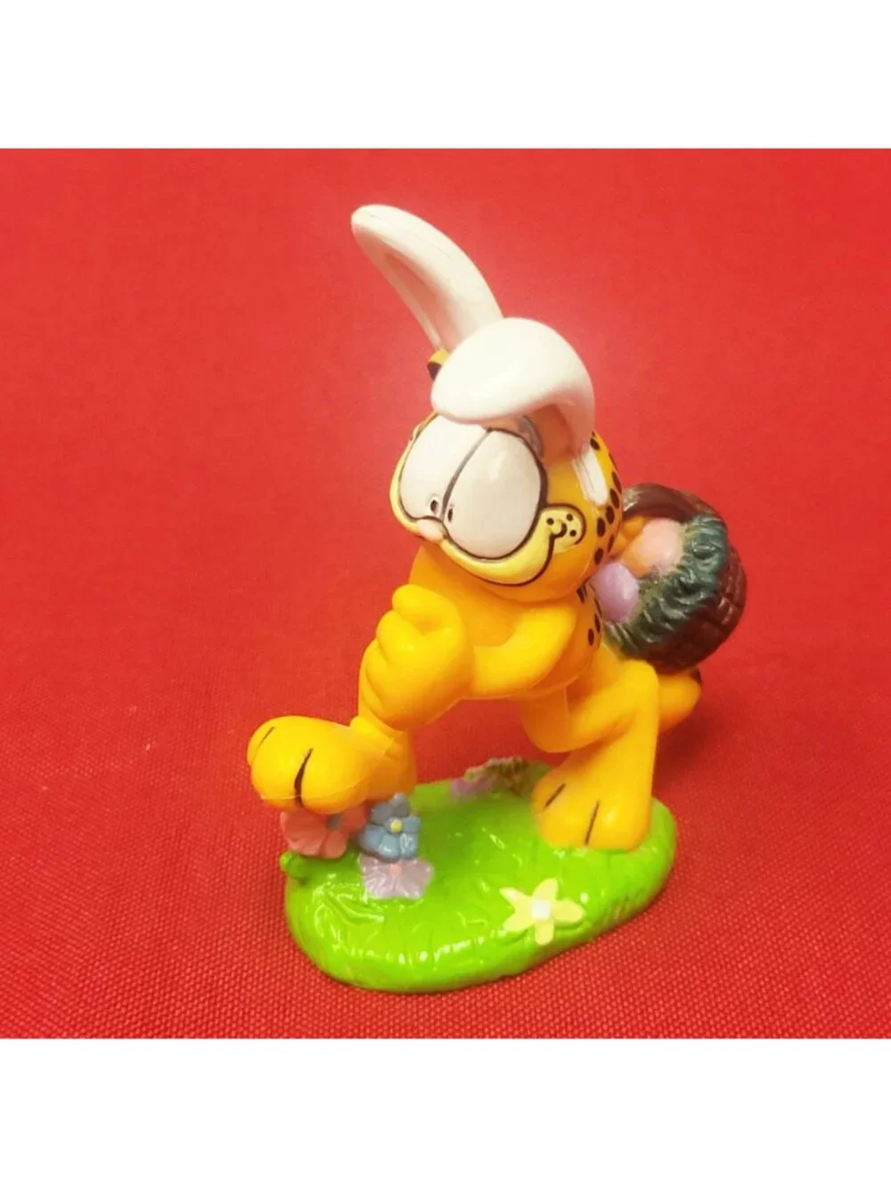 Vintage Paws Garfield Easter Bunny PVC Figurine Bunny Ears Easter Eggs